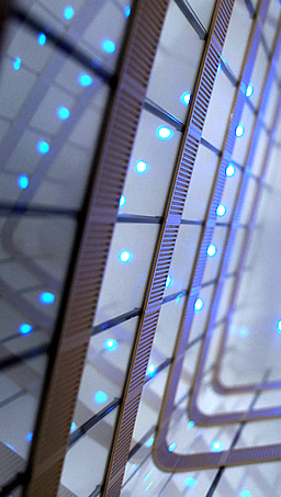 architectural lighting design colour changing atrium lighting